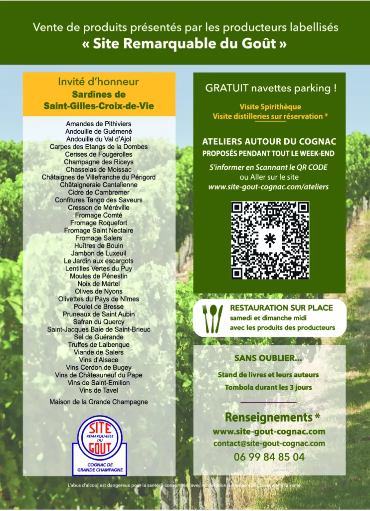 Salon du Goût Segonzac Flyer Verso 2025